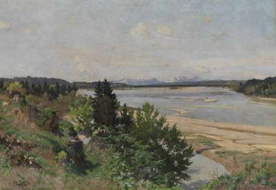 Die Isar südlich von München (Frühling im Isartal)