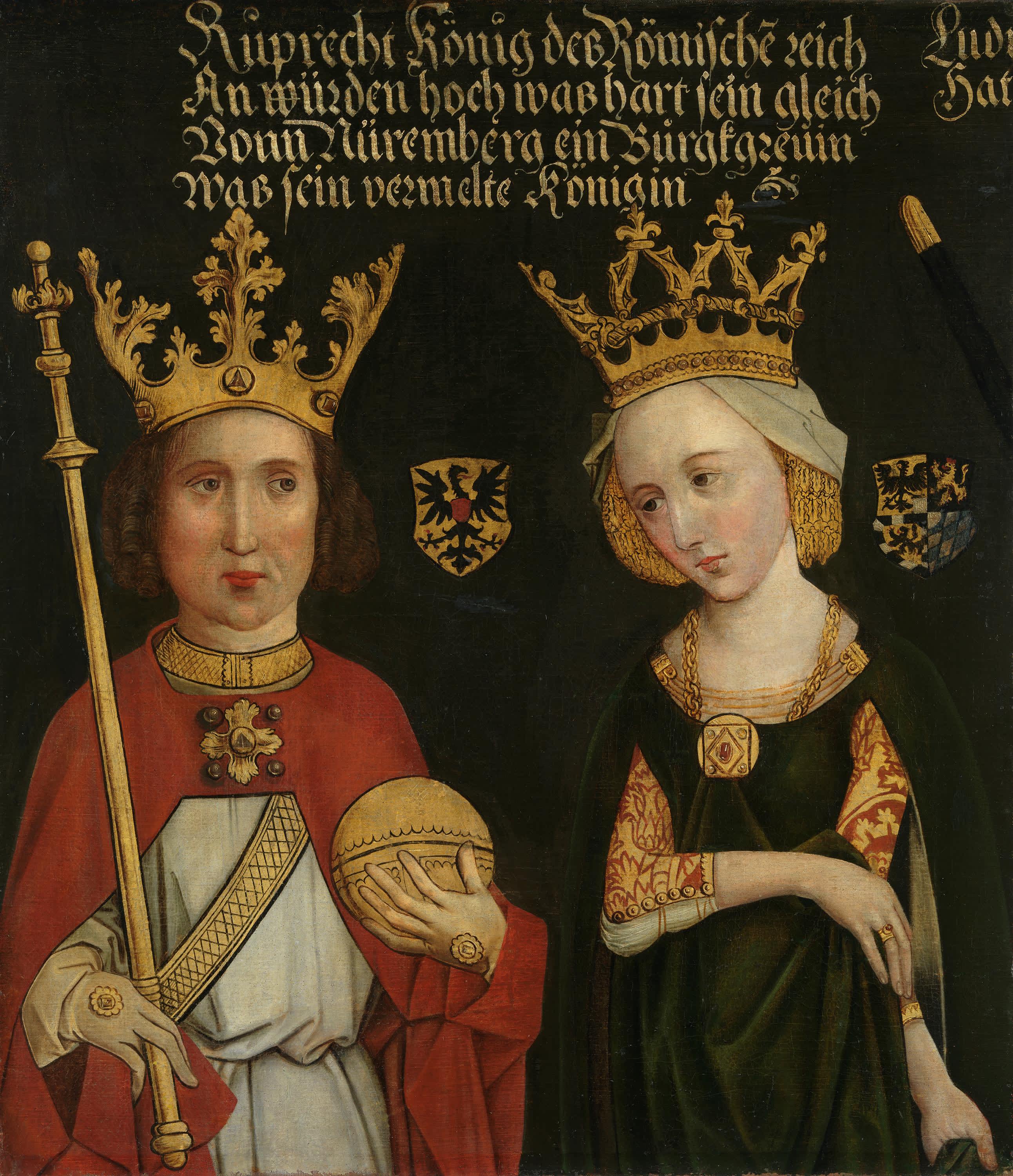 Bildnis des Herzogs Rupprecht III. von Bayern mit Gemahlin Elisabeth