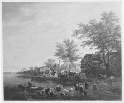 Seeufer mit Jahrmarkt