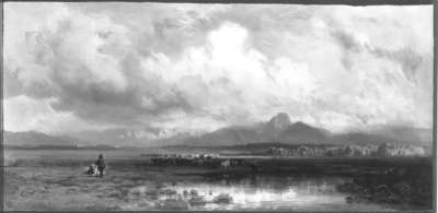 Vorgebirgslandschaft am Abend