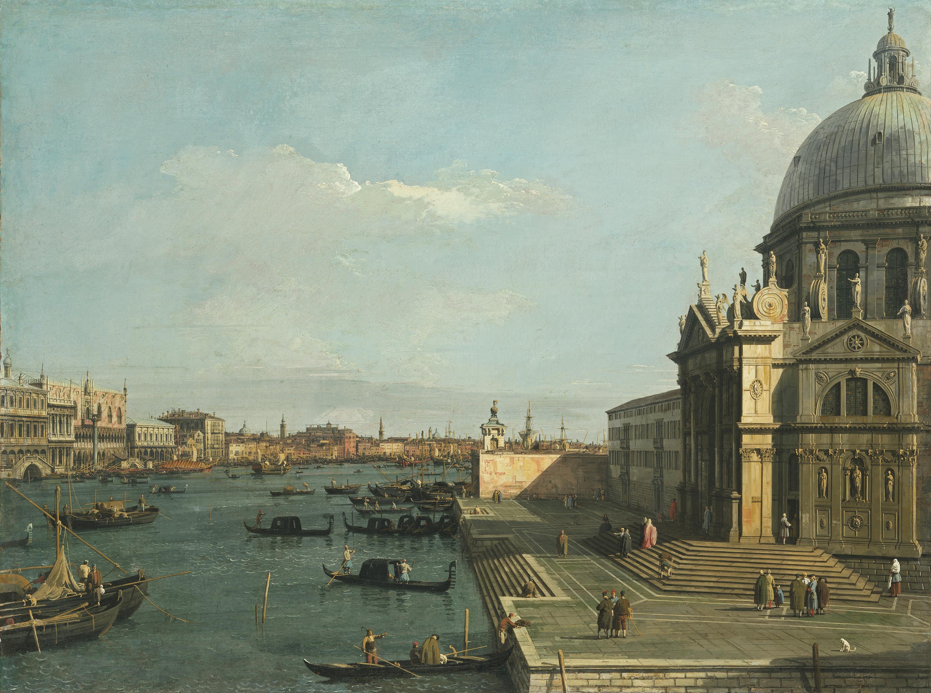 Santa Maria della Salute und die Riva degli Schiavoni in Venedig