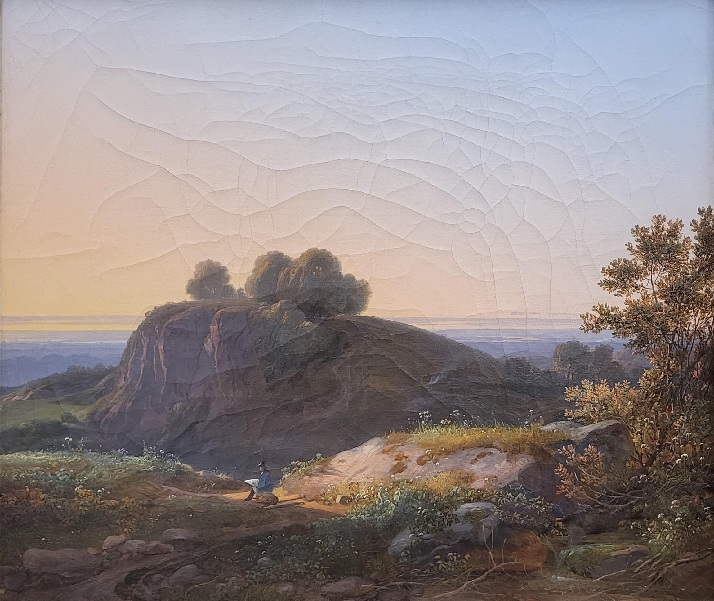 Rheinlandschaft bei aufgehender Sonne