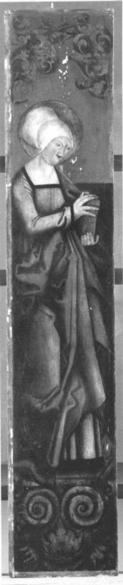 Hl. Magdalena
(Rückseite: Rest eines Strahlenkranzes)