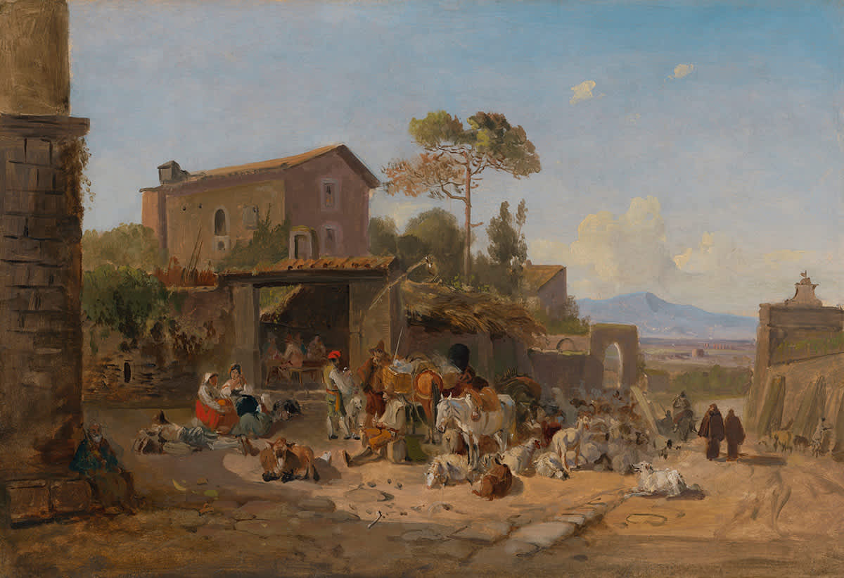 Trattoria bei der Porta San Sebastiano vor Rom