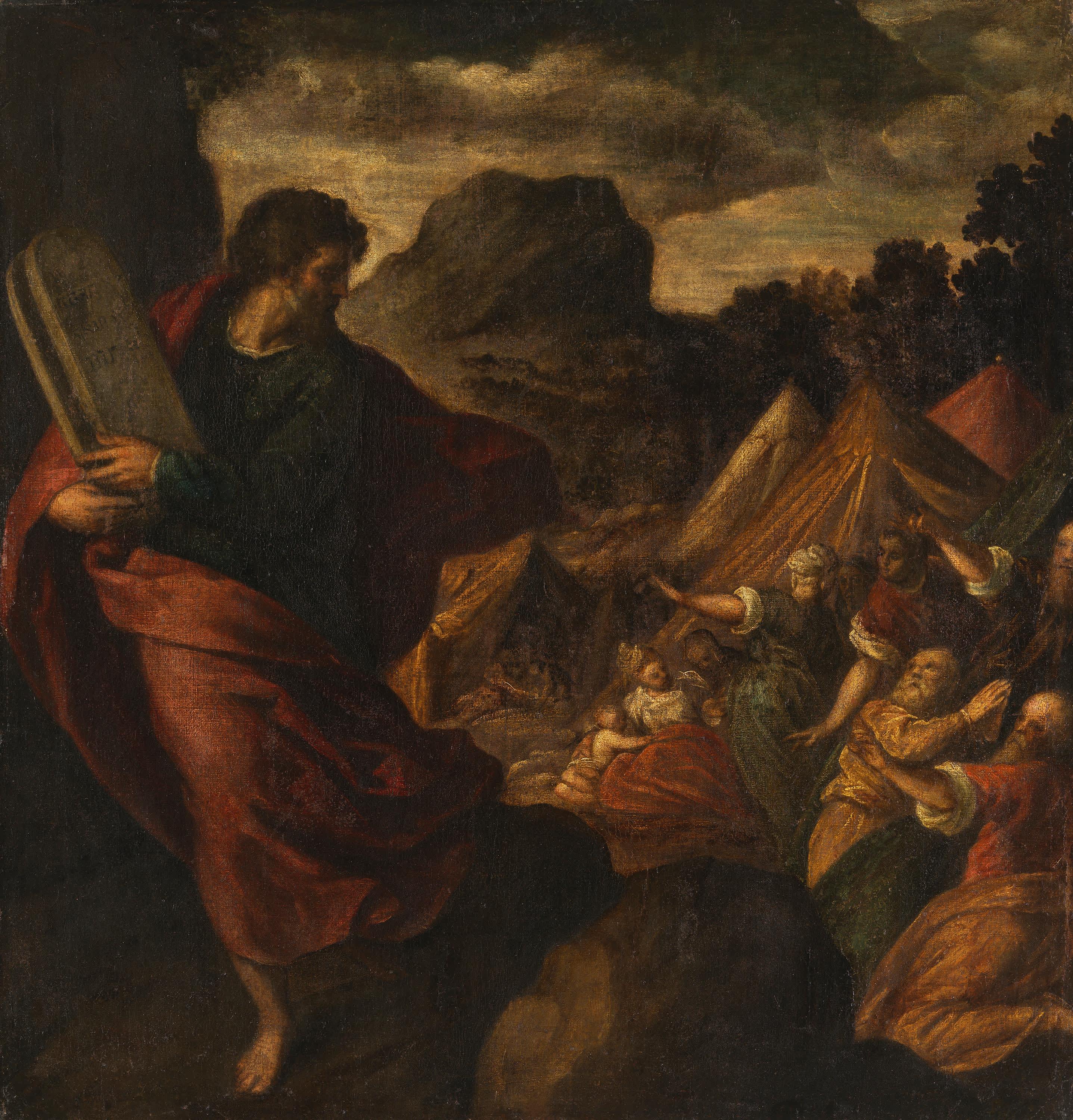 Moses bringt die Gesetzestafeln