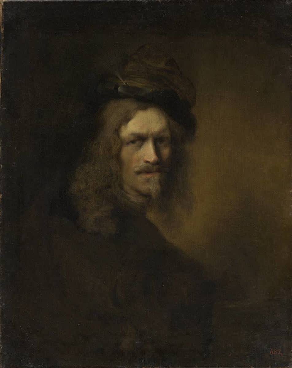 Selbstbildnis mit Gamsbart