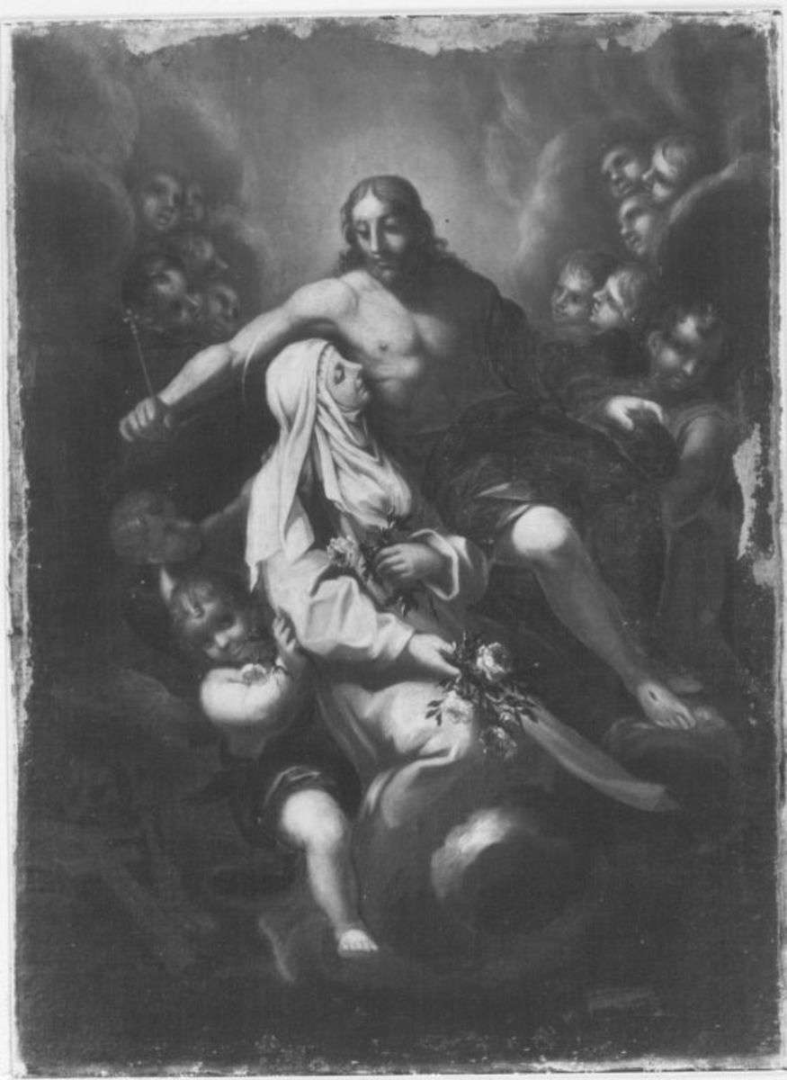 Rosa von Lima küsst die Seitenwunde des Erlösers