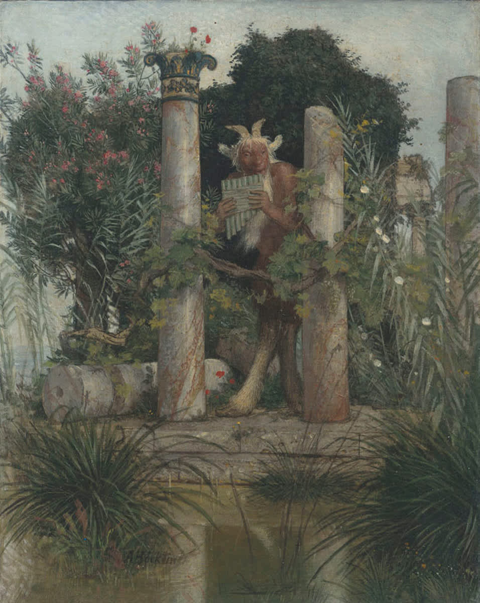 Faun, die Syrinx blasend