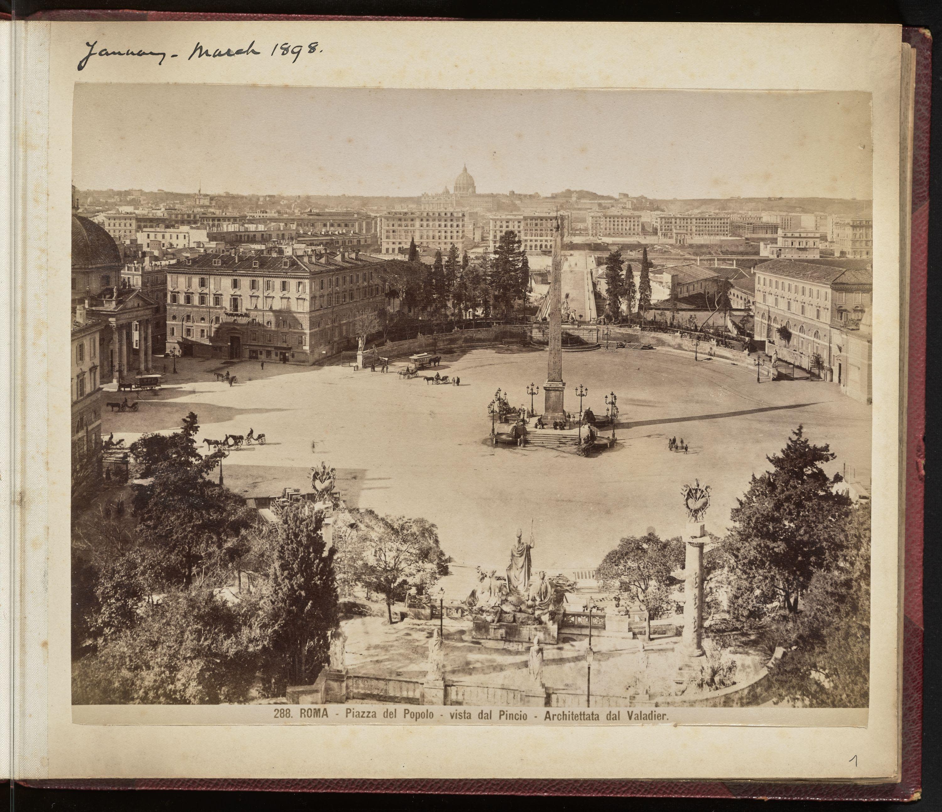 Sammlung Blick vom Pincio über die Piazza del Popolo auf den Vatikan