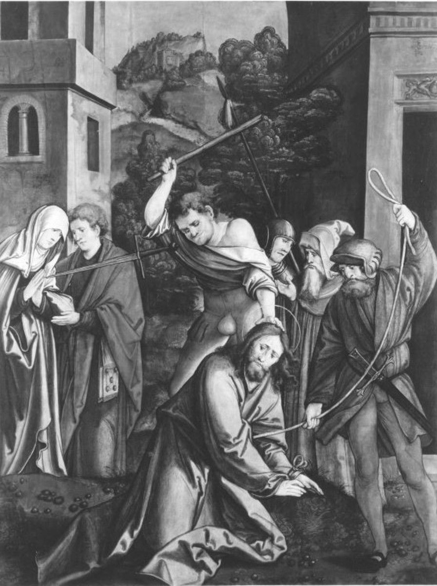 Sammlung Christgartner Altar Fall Christi auf dem Weg zu Pilatus