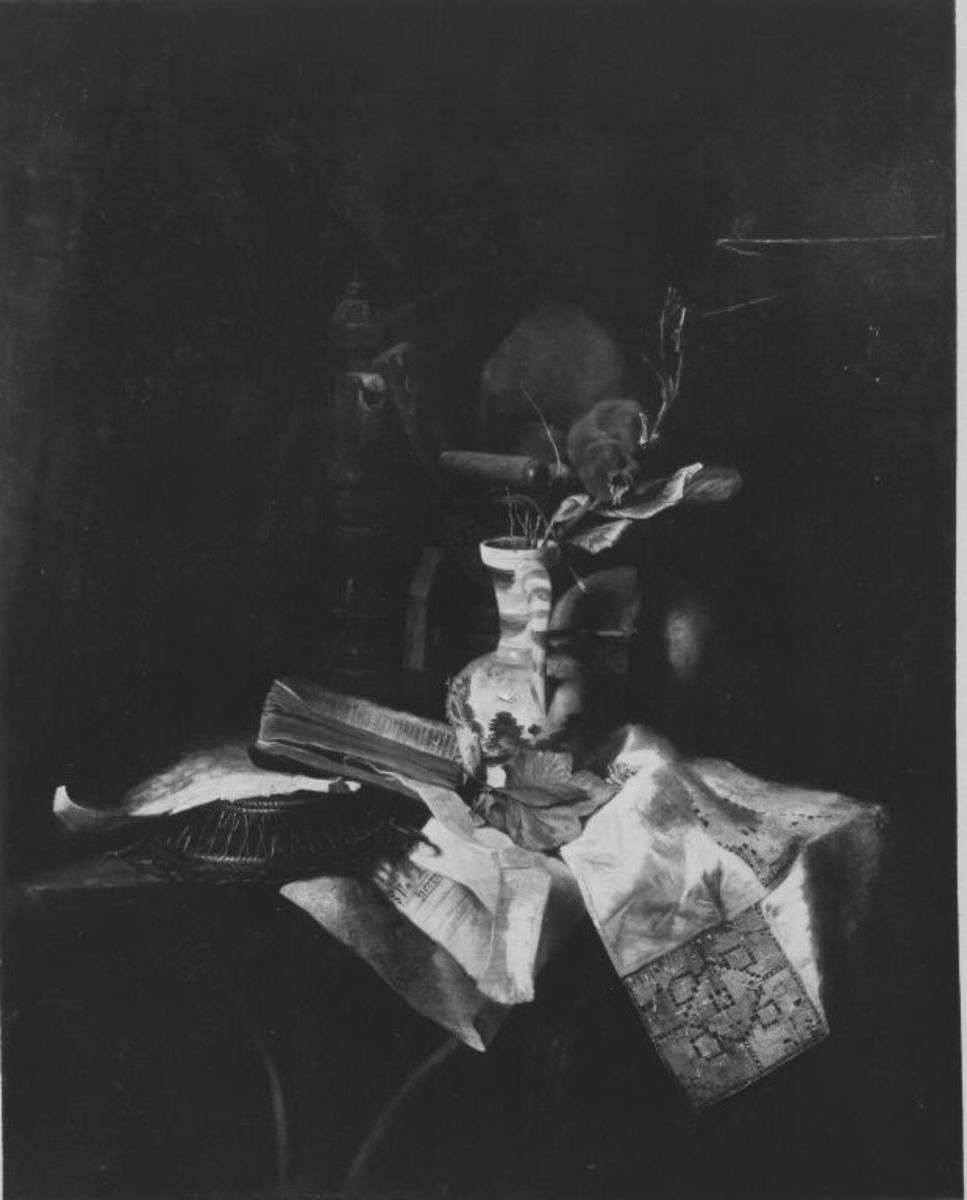 Stillleben mit Fayencekrug