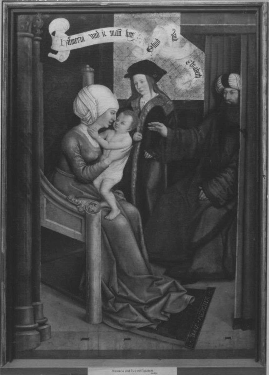 Mindelheimer Sippenaltar: Esmeria und Ephraim mit Eliud und Elisabeth