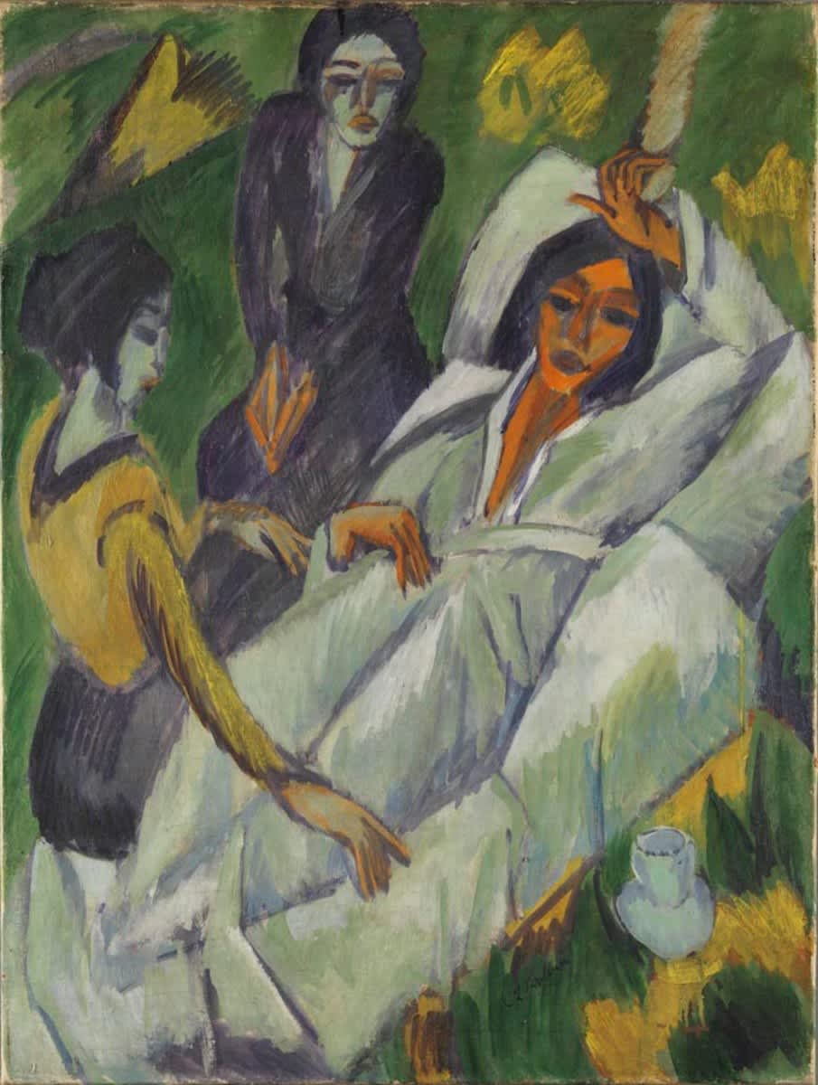 Frauen beim Tee (Die Kranke)