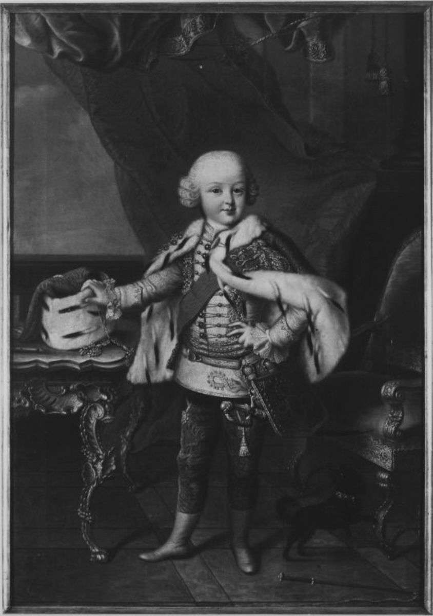 Bildnis des Pfalzgrafen Karl August von Pfalz-Birkenfeld-Zweibrücken im Alter von fünf Jahren in Husarenuniform (1746-1795)