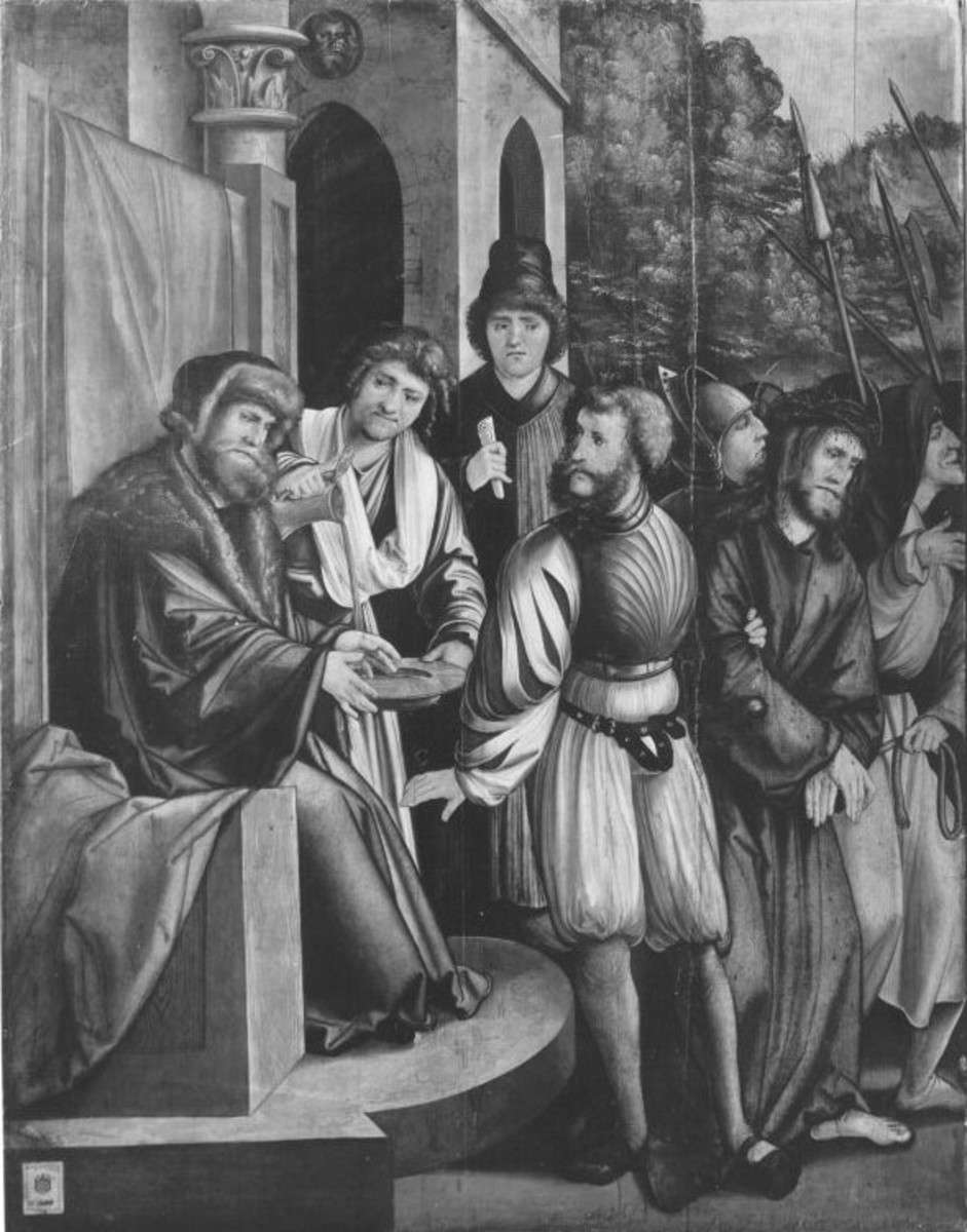 Christgartner Altar: Christus vor Pilatus
(abgespaltene Rückseite von WAF 924)