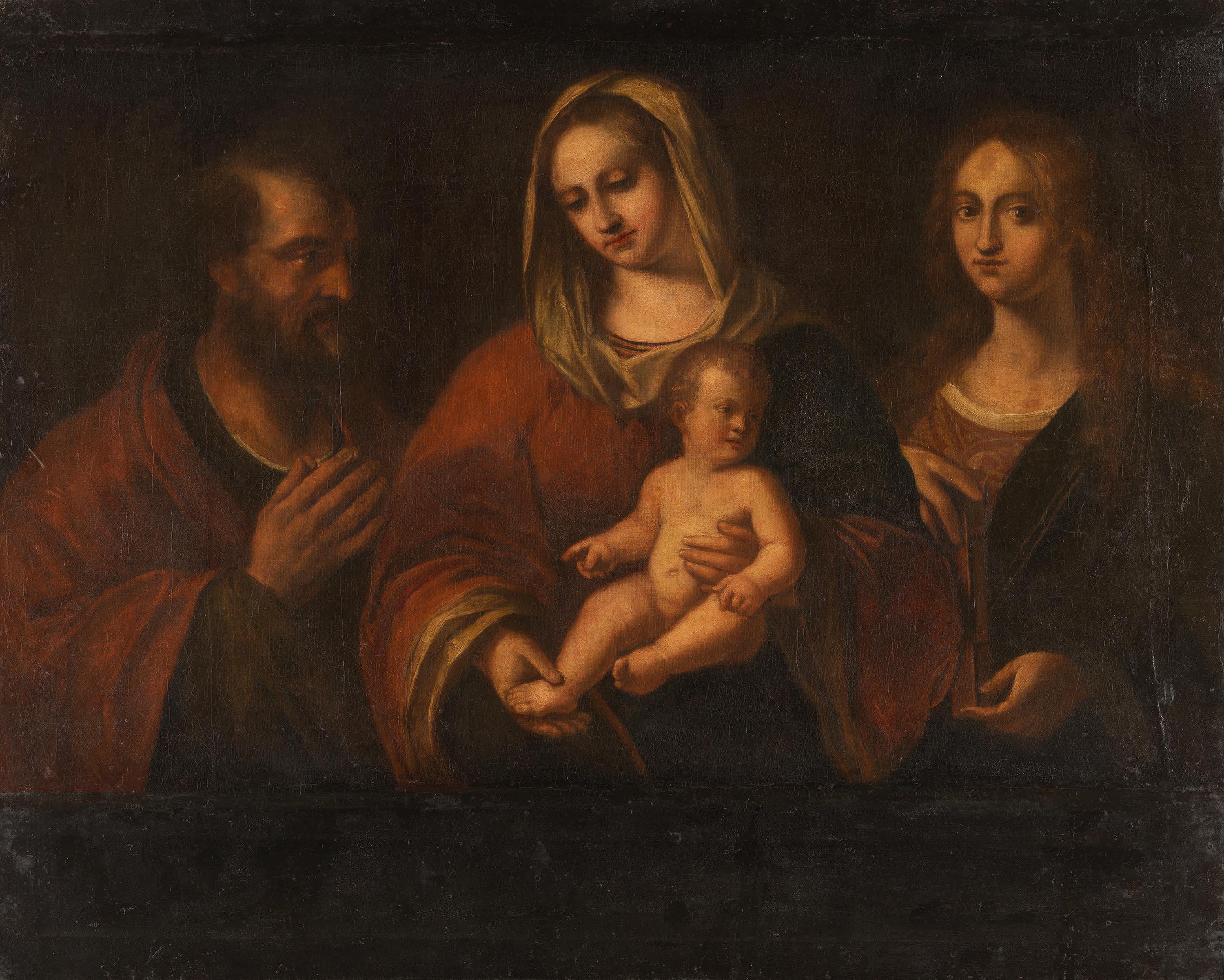 Maria mit Kind und Heiligen