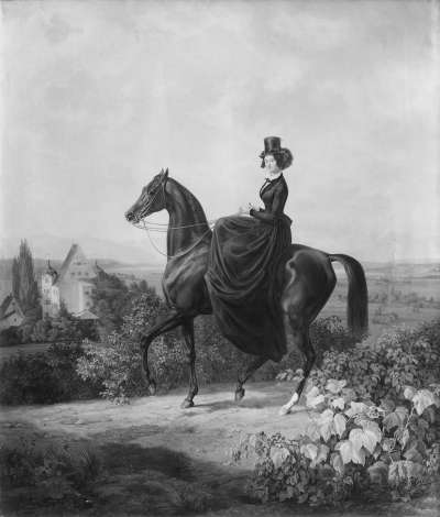 Caroline Gräfin Waldbott von Bassenheim zu Pferd