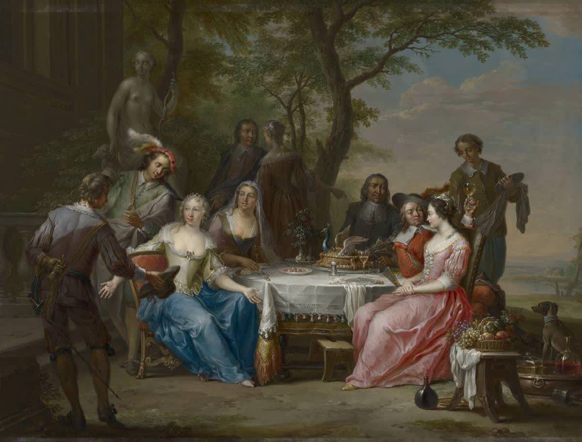 Tafelnde Gesellschaft