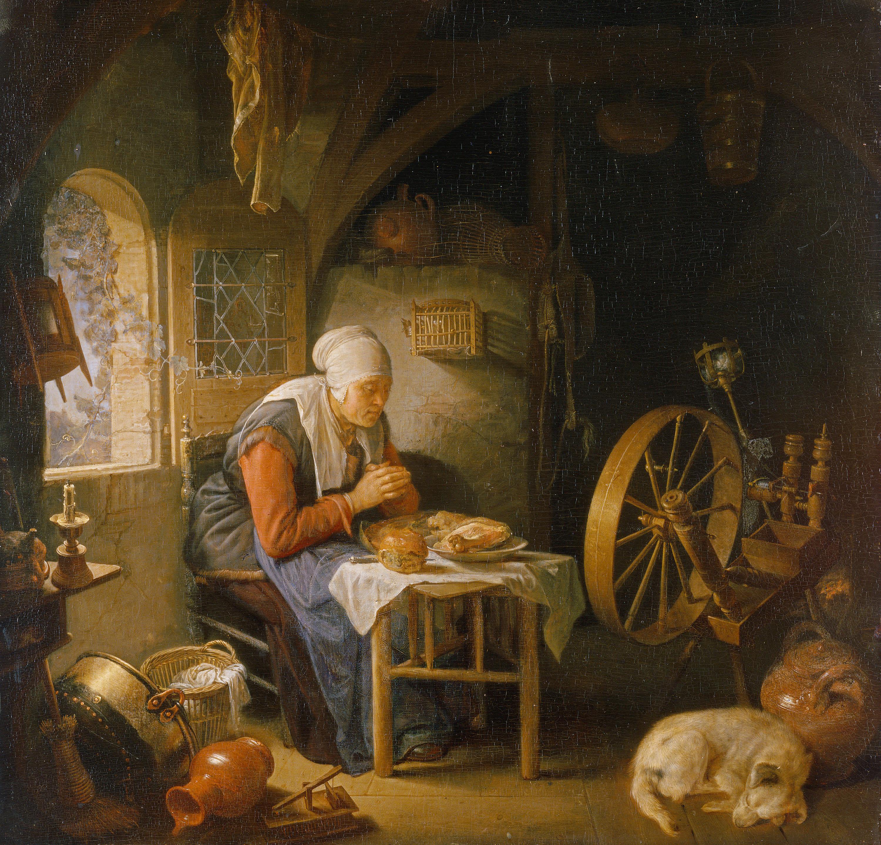 Das Tischgebet der Spinnerin