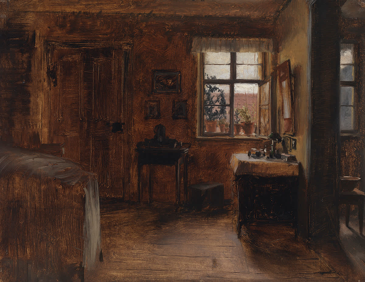 Wohnstube eines Büchertrödlers