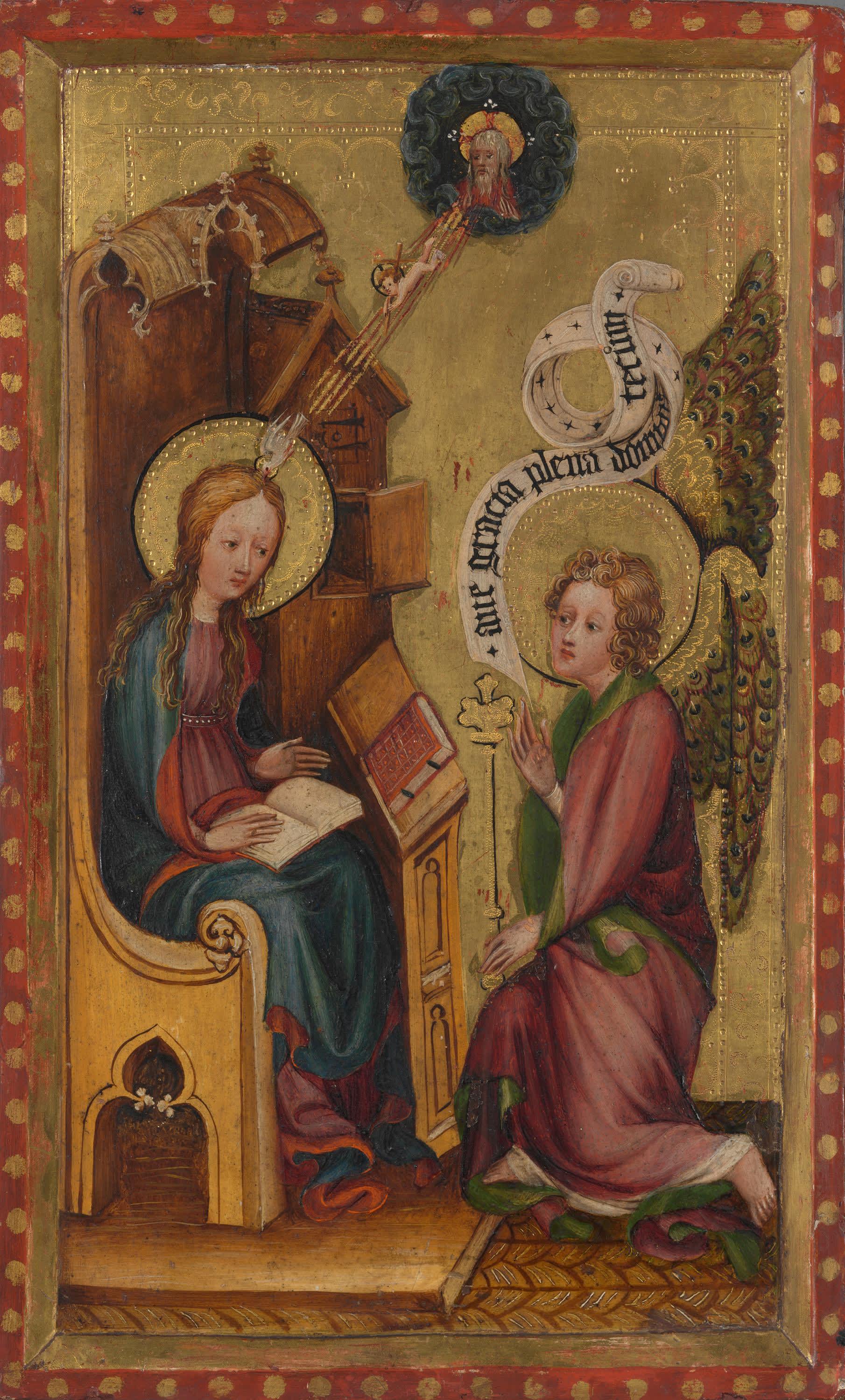 Die Verkündigung an Maria 
Rückseite: Teil einer Anbetung der Könige