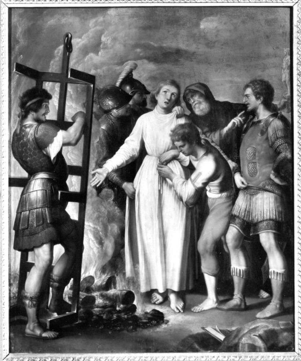 Hl. Laurentius, Rückseite: Teil eines hl. Christophorus