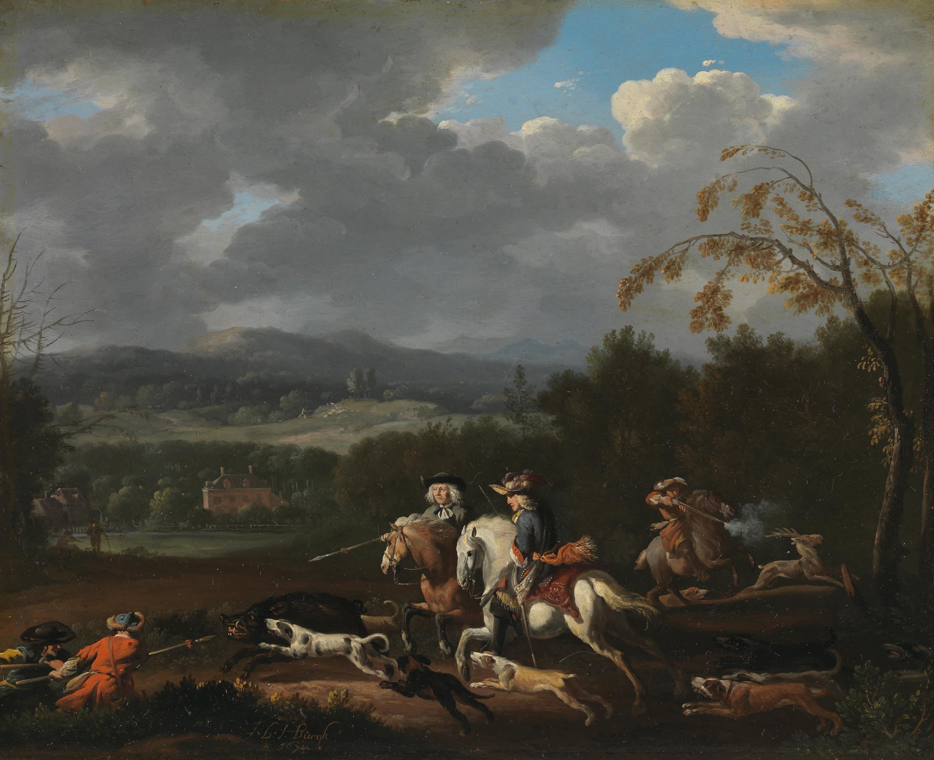 Hirsch- und Wildschweinjagd