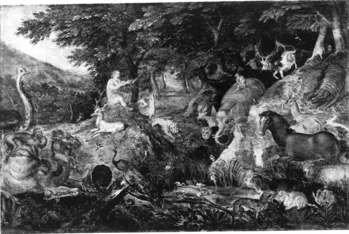 Waldlandschaft mit Orpheus