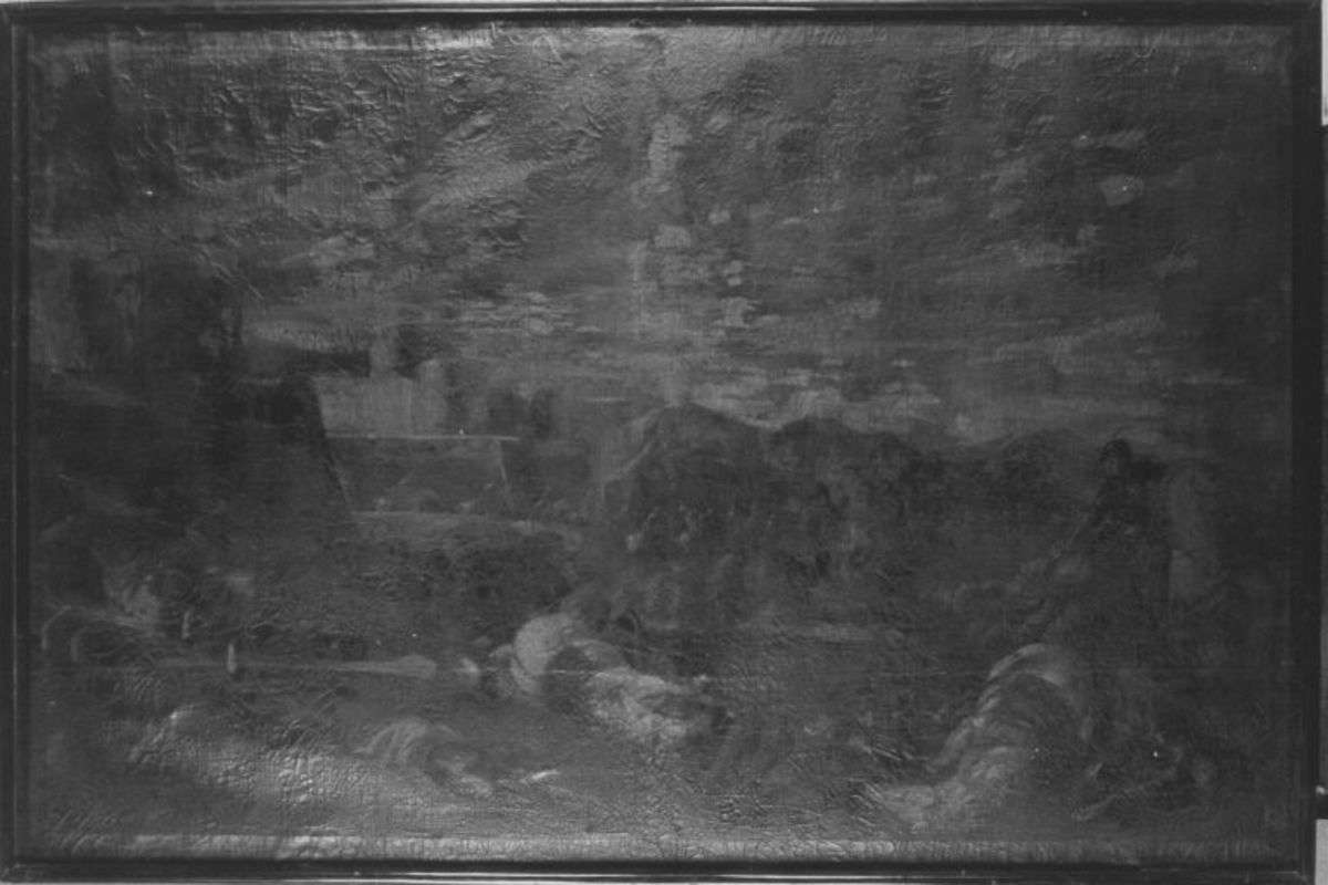 Reiterschlacht vor einer Festung