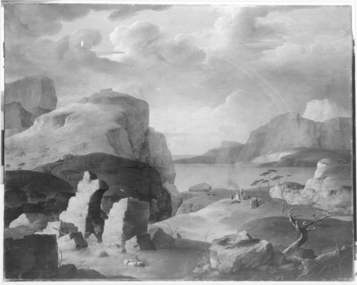 Landschaft mit dem Dankesopfer Noahs