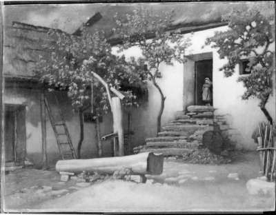 Landhaus mit Brunnen (Gorbio an der Riviera)