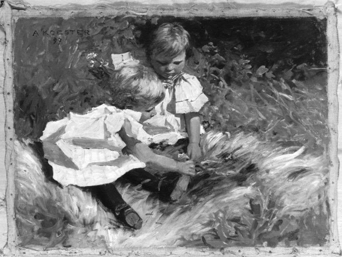 Bernhard und Else, spielend