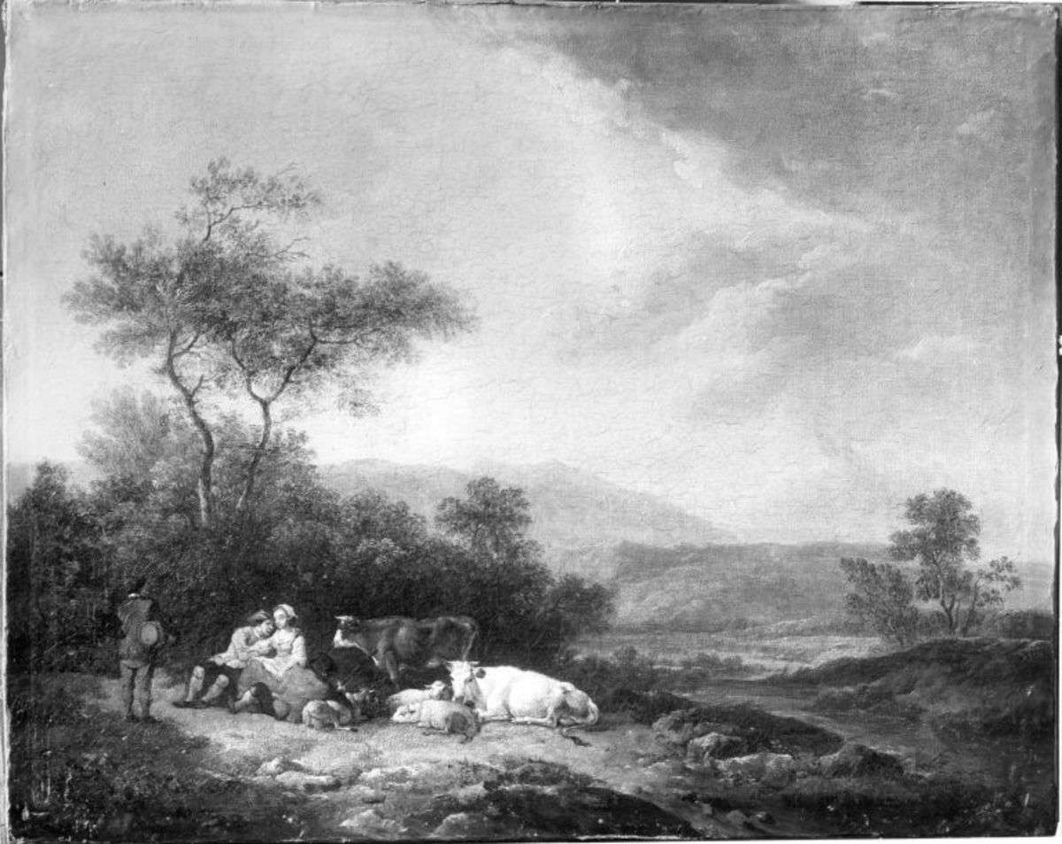 Viehstück mit Figuren