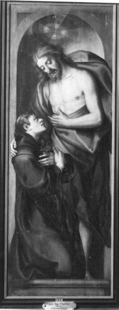 Christus zeigt einem jungen Mönch seine Wundmale
