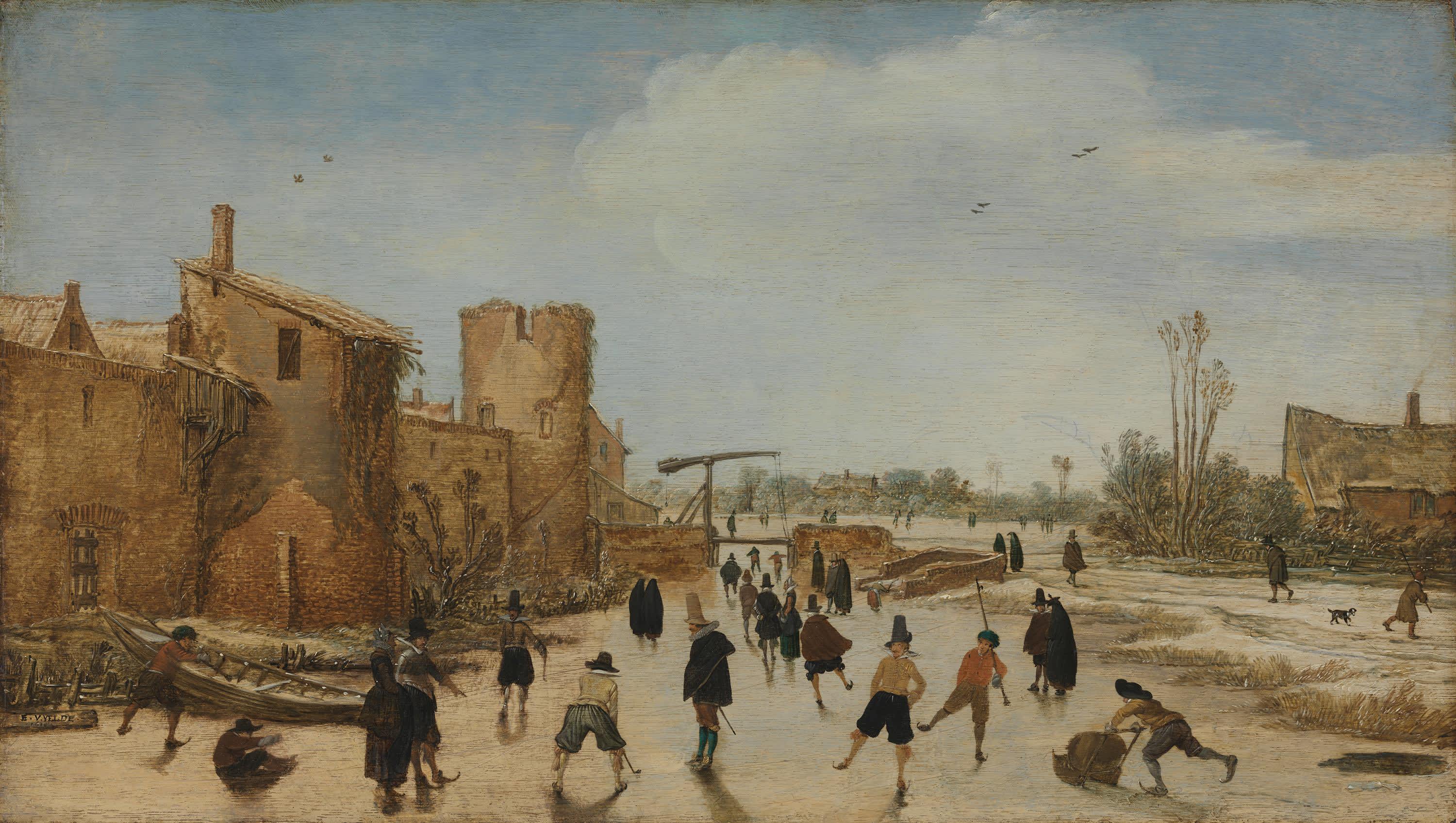 Eisbelustigung auf dem Wallgraben