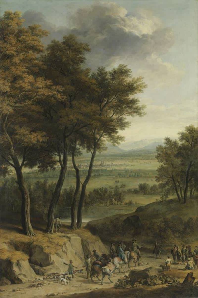 Landschaft mit Ansicht von München