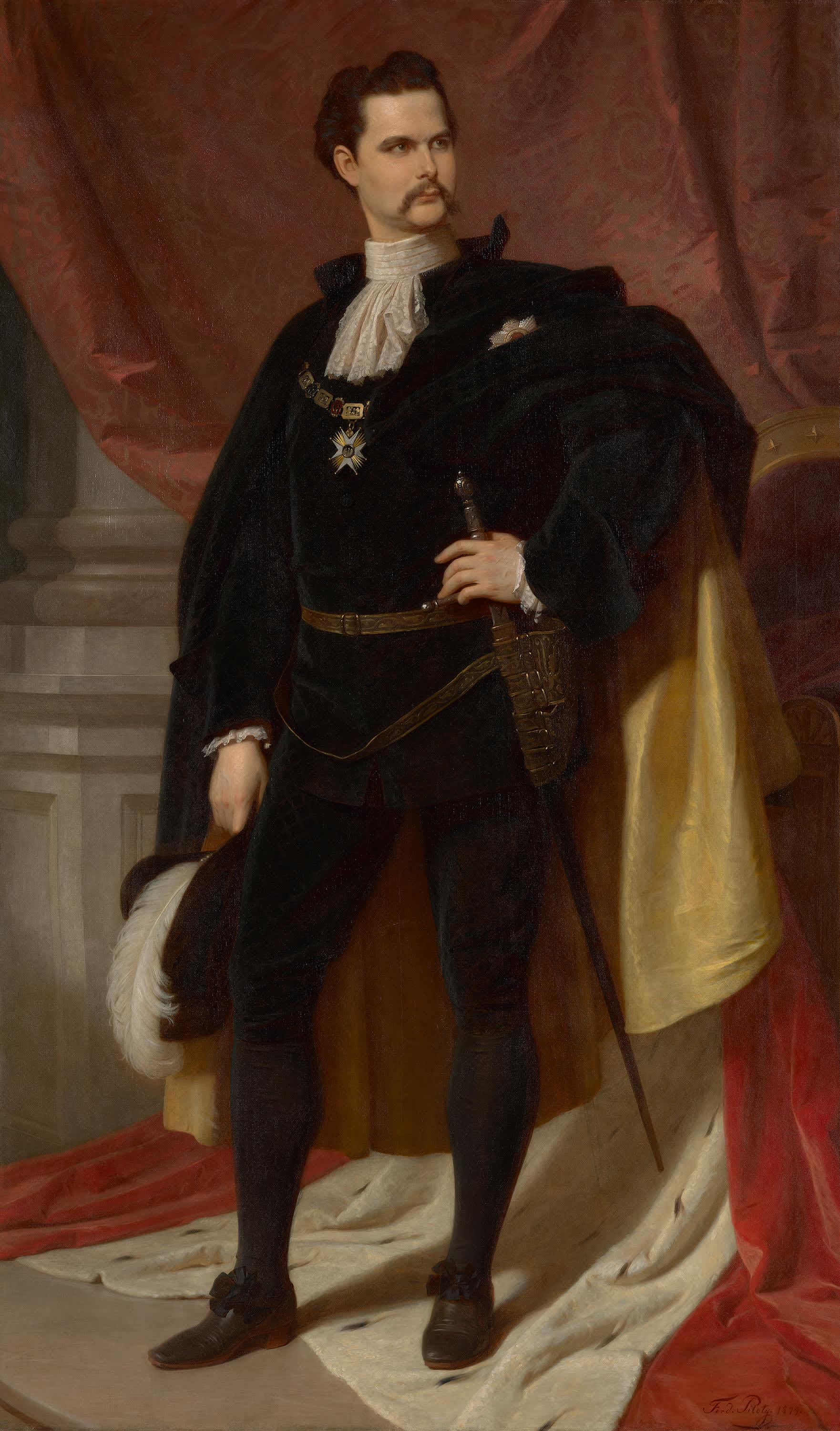 König Ludwig II. von Bayern als Hubertusritter