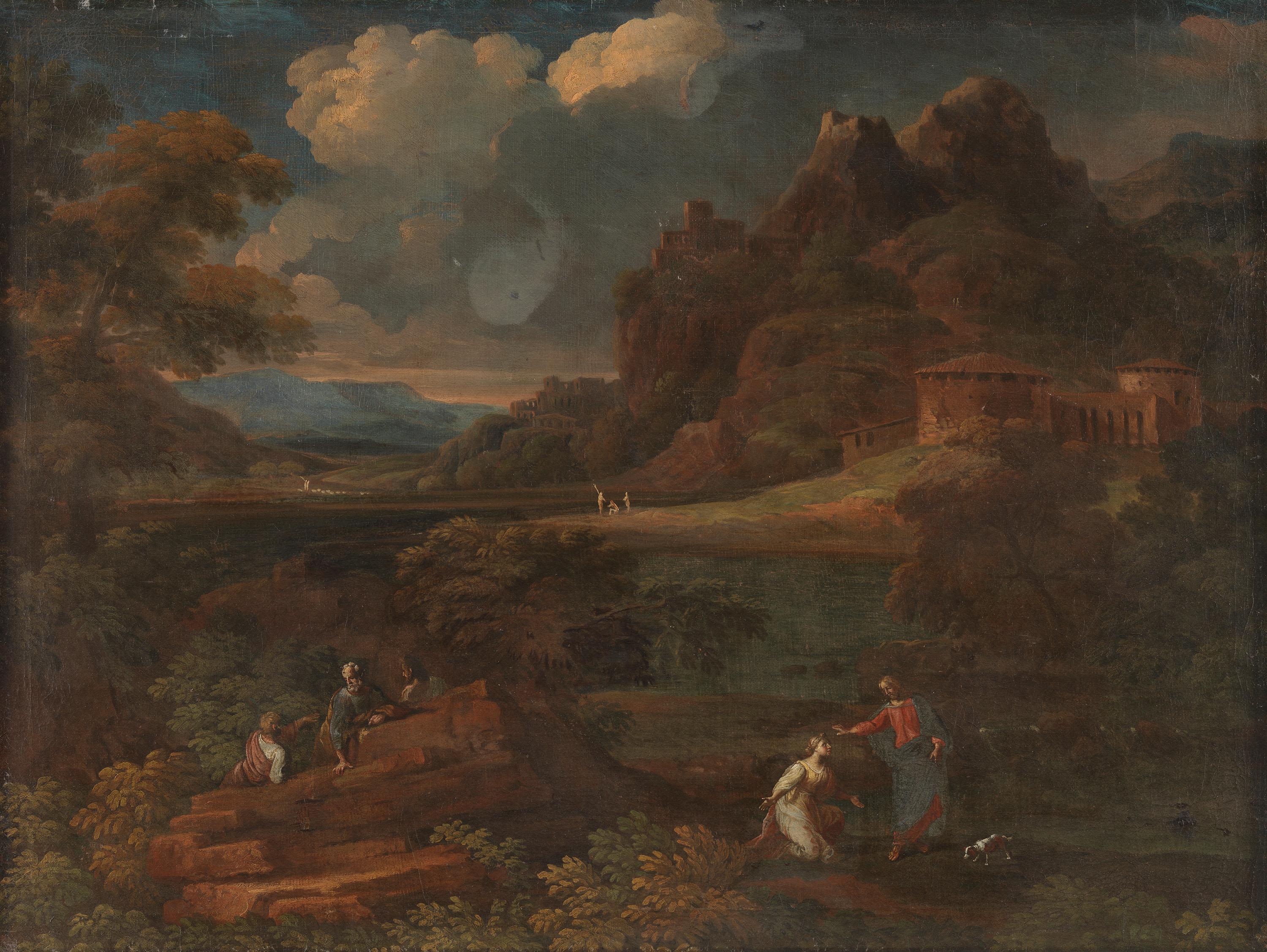 Sammlung | Landschaft mit Christus und Maria Magdalena (Noli me tangere)