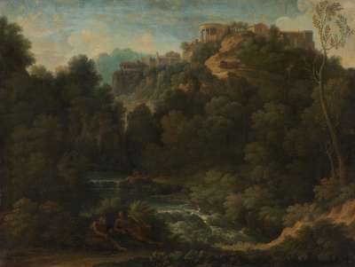 Landschaft mit Ansicht von Tivoli