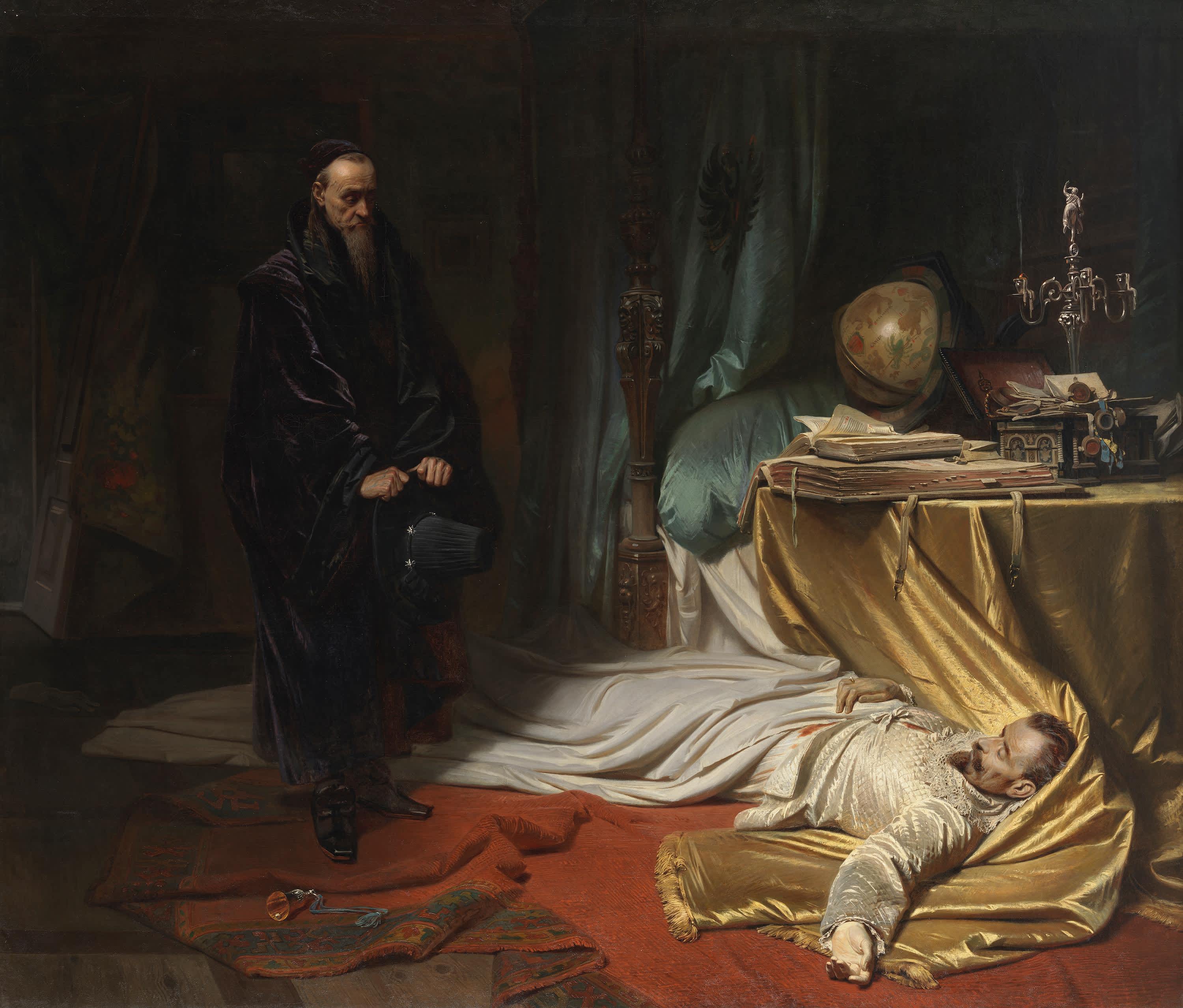 Seni vor der Leiche Wallensteins