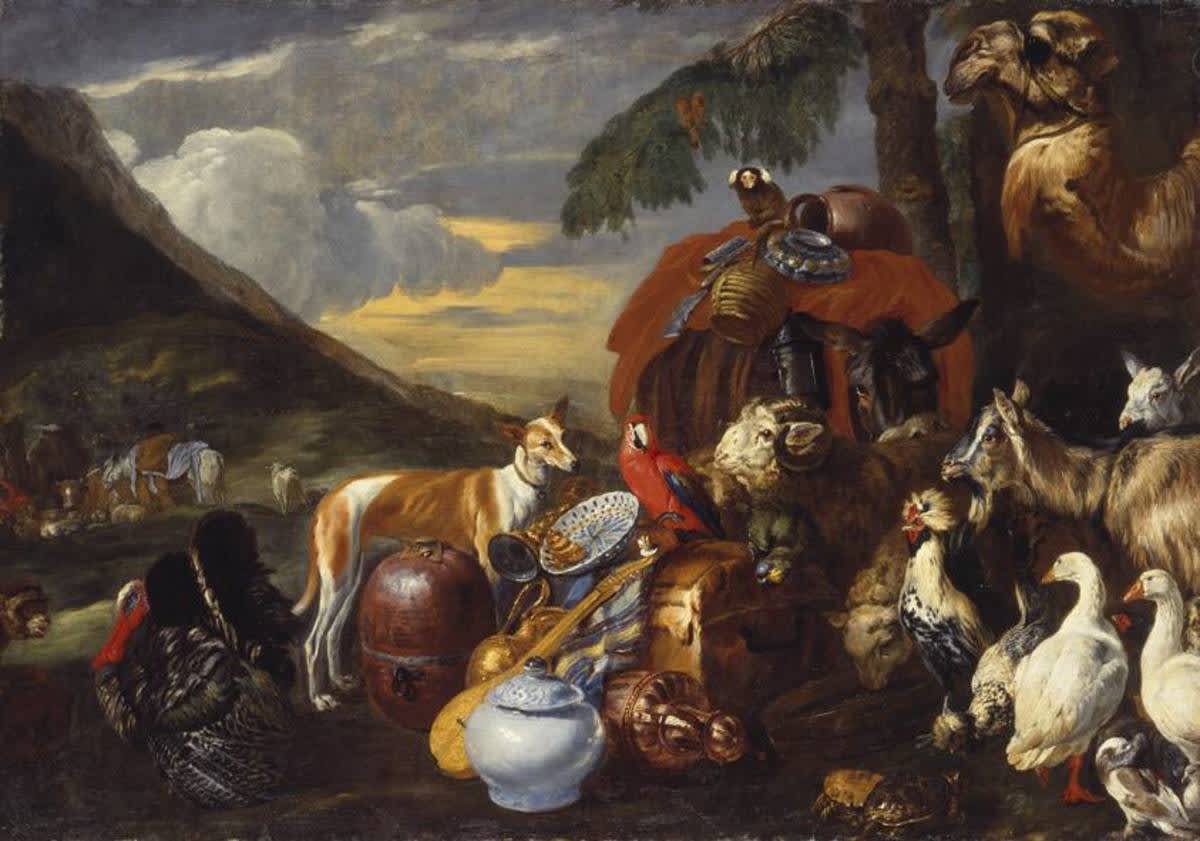 Haustiere und Gerätschaften