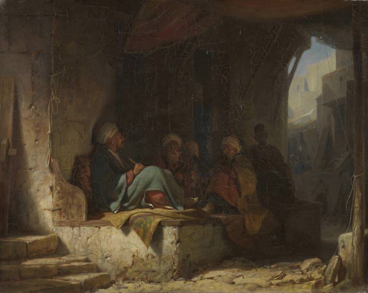 Türken in einem Kaffeehaus