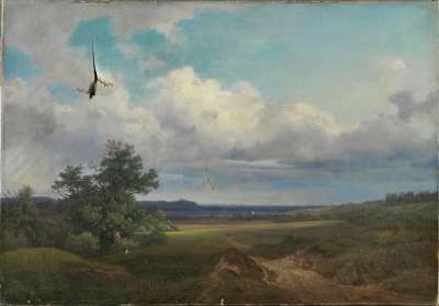 Landschaft mit Eiche