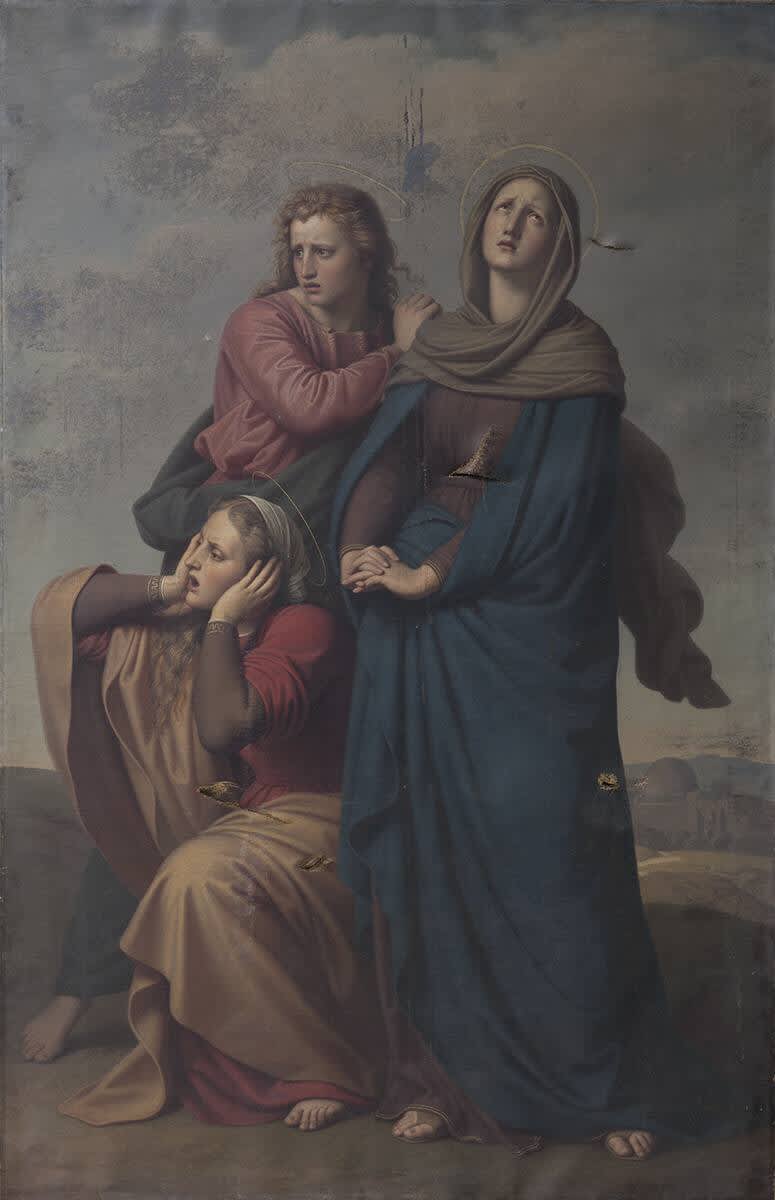 Maria, Johannes und Maria Magdalena auf Golgatha