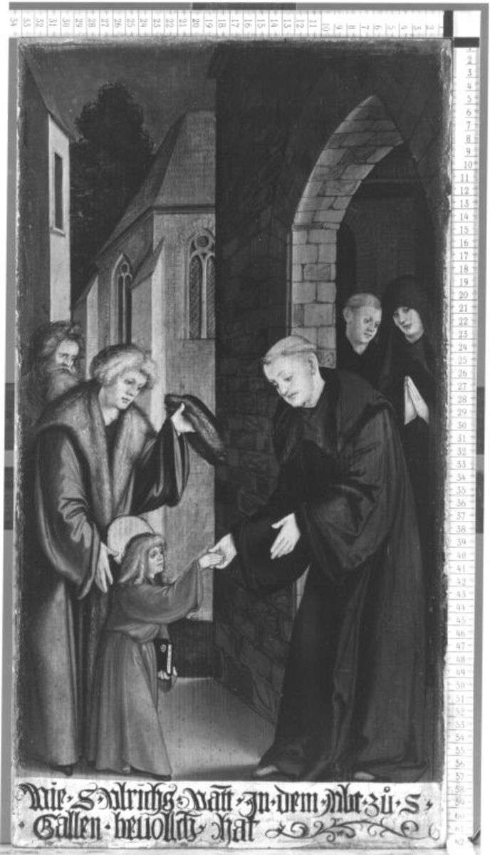 Der hl. Ulrich vor dem Abt von St. Gallen