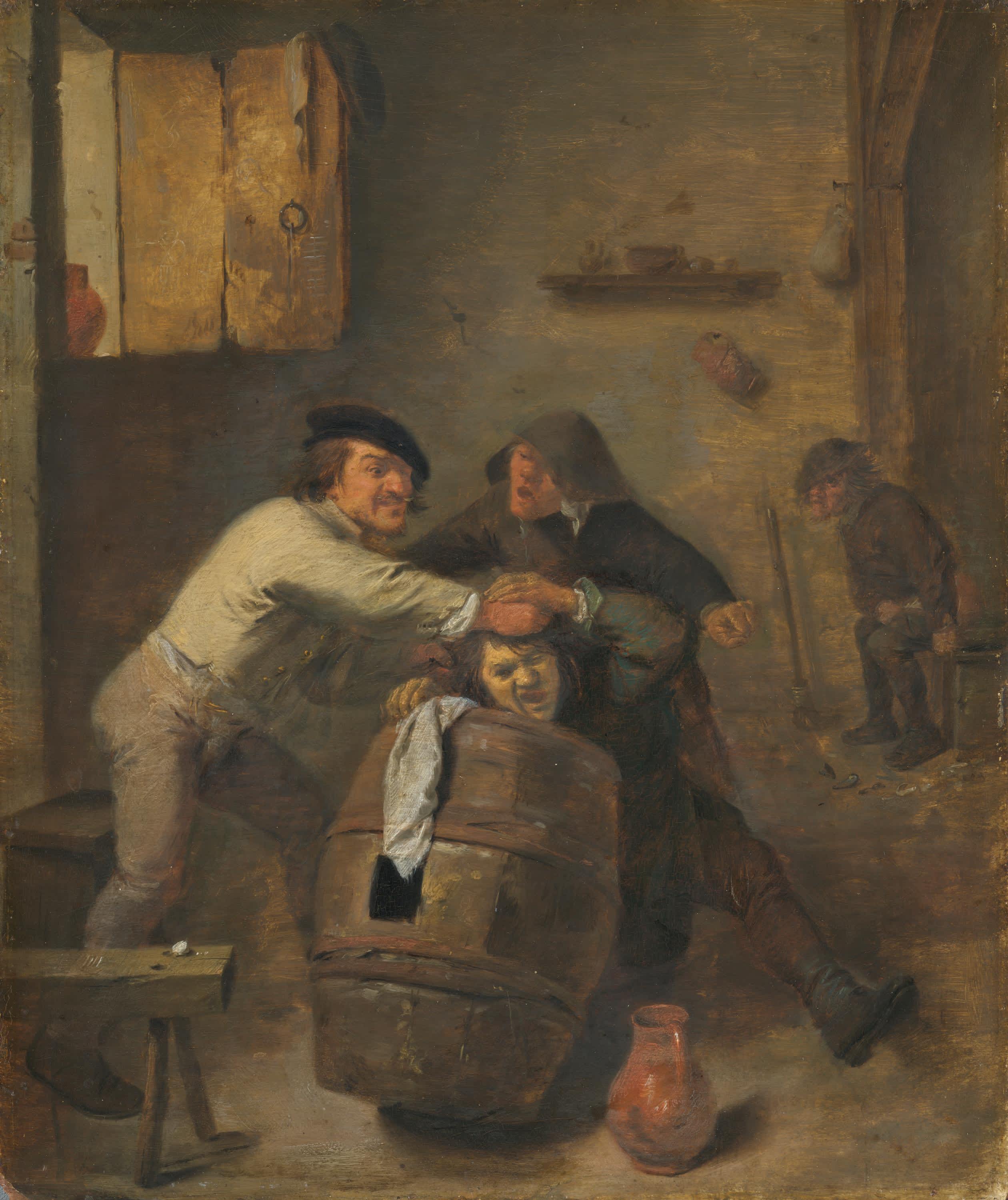 Schlägerei zwischen zwei Bauern