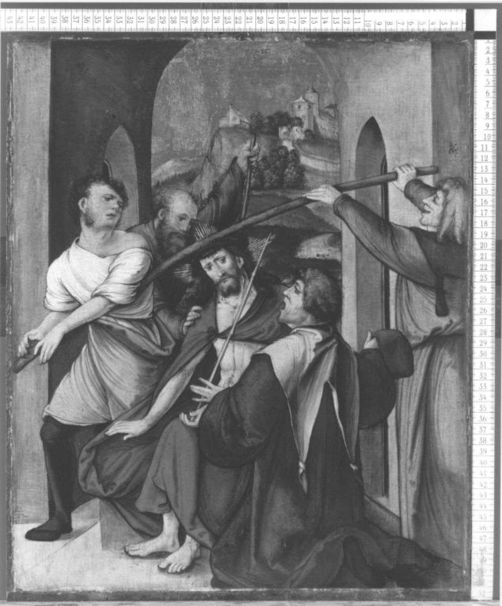 Tafel eines Passionszyklus: Dornenkrönung Christi