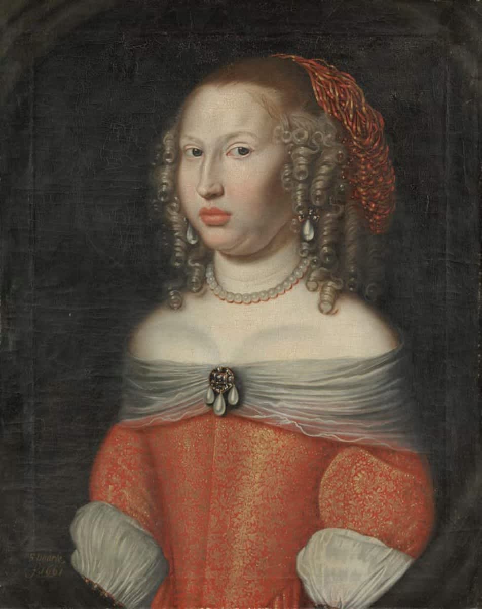 Bildnis der Henrietta Dorothea, geb. Landgräfin von Hessen- Darmstadt, Tochter von Landgraf Georg II., Gräfin von Waldeck-Pyrmont (1641-1672)