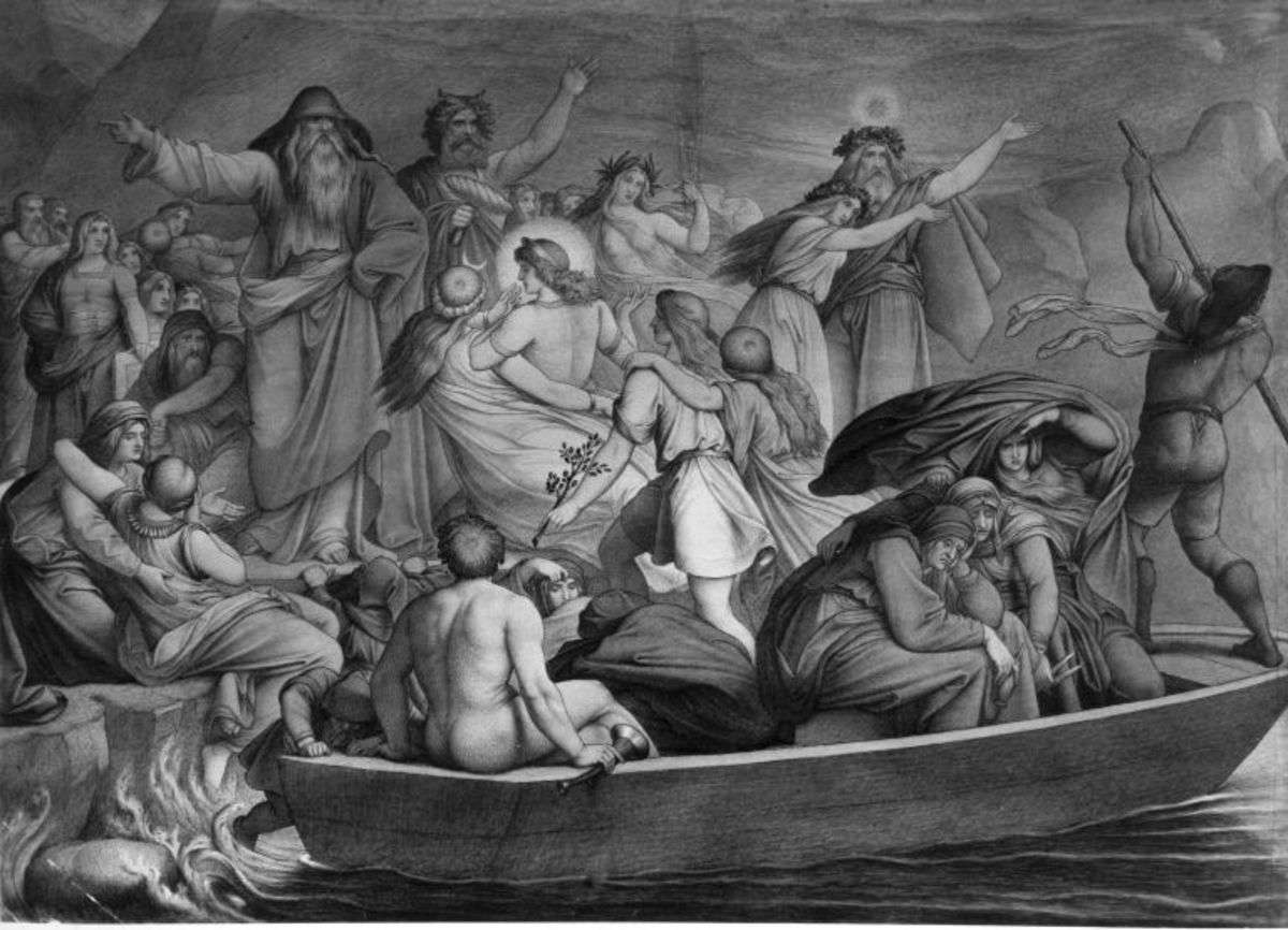 Götterszene aus der nordischen Mythologie