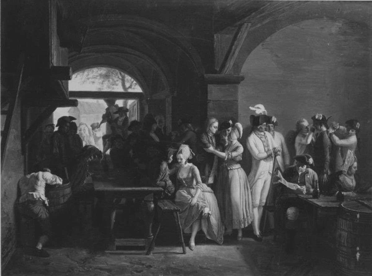 Werber in einer Schänke